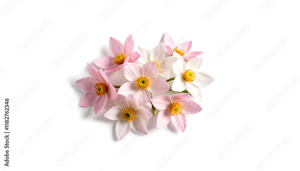 Elegant floral bouquet on white background, minimalism concept Elegant floral bouquet on white background, minimalism concept
