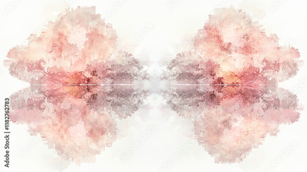 Fototapeta premium Elegant Watercolor Art of an Abstract Floral Background in Soft Pastel Shades. Concept of Artistic Design, Nature's Beauty, and Creative Expression