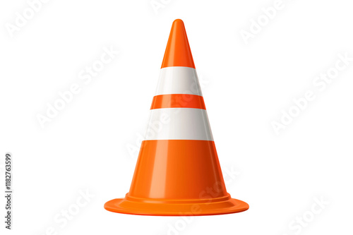 traffic cone isolated on white