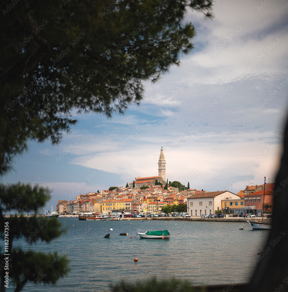 View on the old town of Rovinj, Croatia