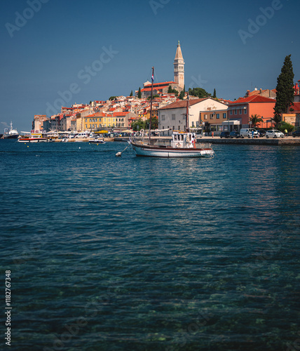 View on the old town of Rovinj, Croatia