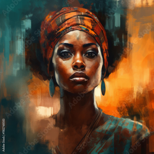 Portrait of a beautiful African woman