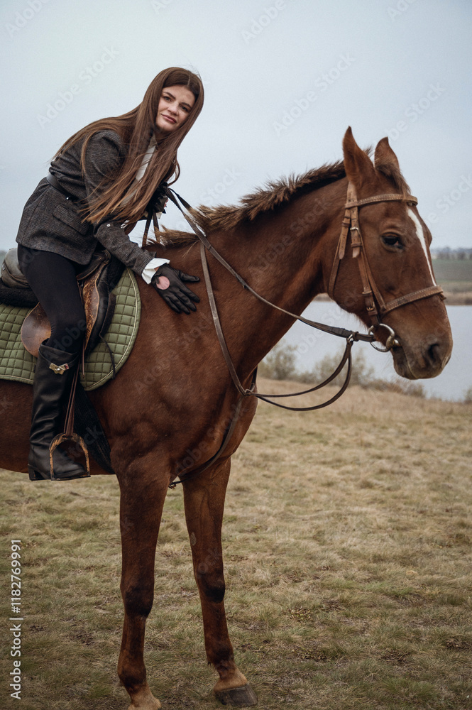 A person riding a horse in a field A person riding a horse in a field