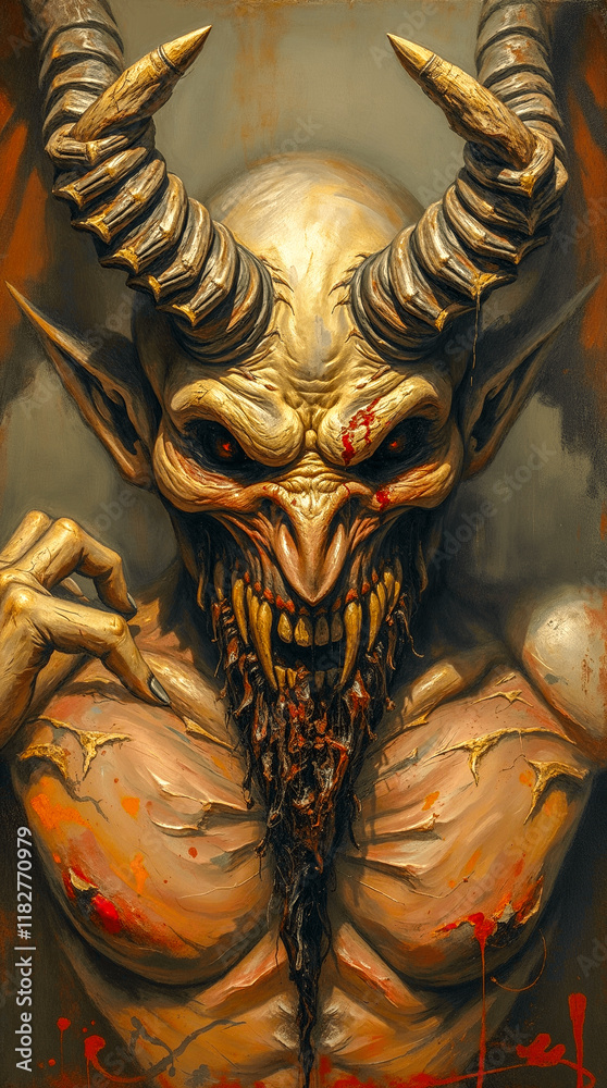 Demonic Creature With A Molding Sharp Mouth Demonic Creature With A Molding Sharp Mouth