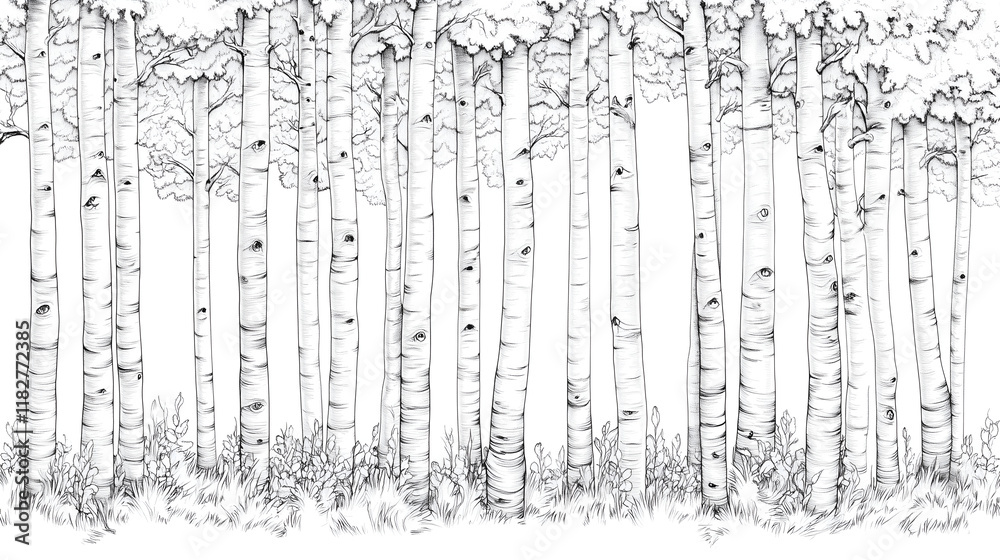 landscape with tree on white, black and white landscape with tree on white, black and white