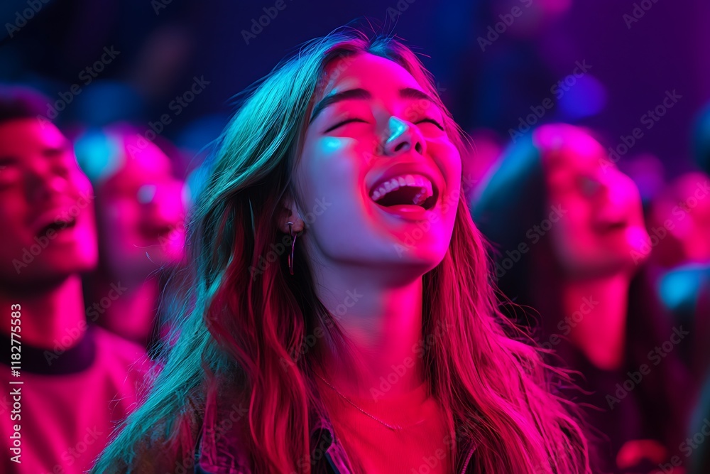 Obraz premium Joyful dance and song service