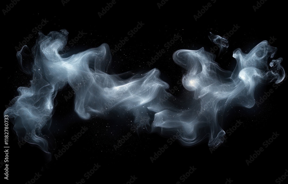 Fototapeta premium Surreal Smoke Pattern Ethereal Movement Dramatic Lighting Fluid Shapes Abstract Background