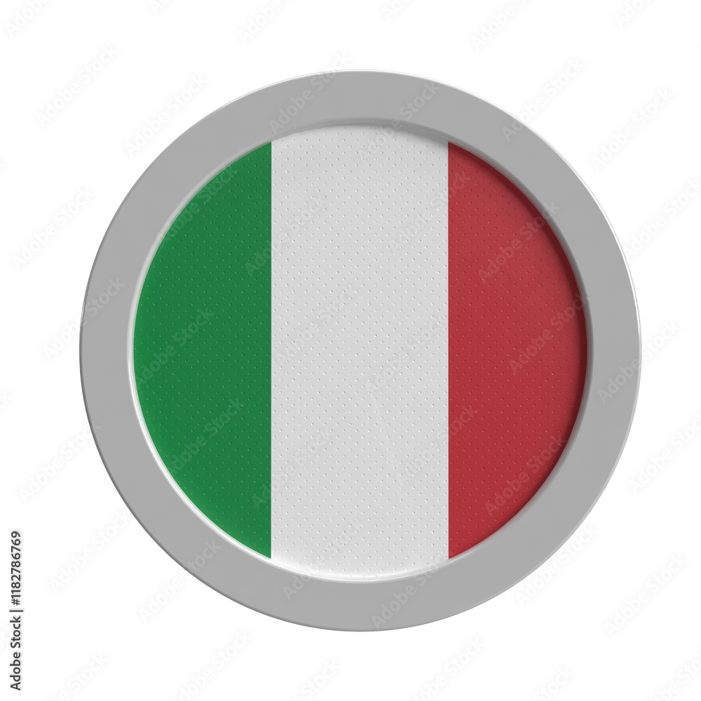 3d shield with the flag of Italy 3d shield with the flag of Italy