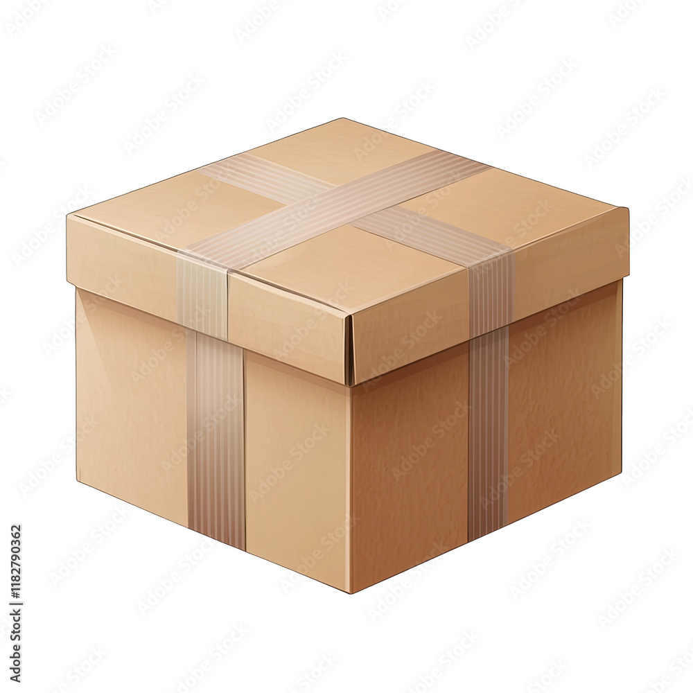 closed cardboard box with ribbon on top, perfect for gifts closed cardboard box with ribbon on top, perfect for gifts