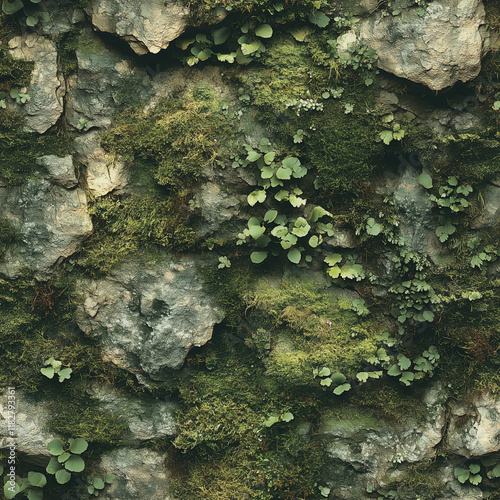 moss on stone seamless texture