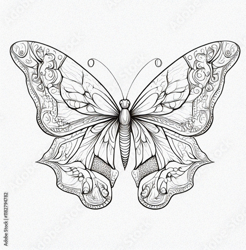 Intricate butterfly design photo