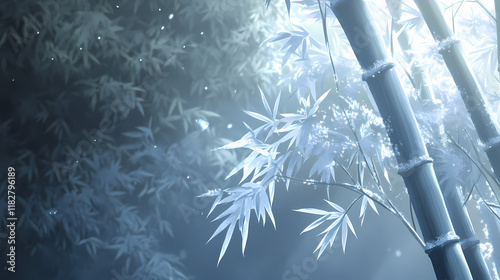 Bamboo. Frostglint. Illustration photo