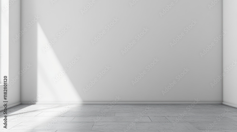 Sunlit Empty Room Interior Design Minimalist White Space Sunlit Empty Room Interior Design Minimalist White Space