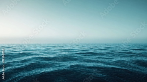 Wallpaper Mural Calm blue ocean waves reflecting a clear sky during early morning light. Generative AI Torontodigital.ca