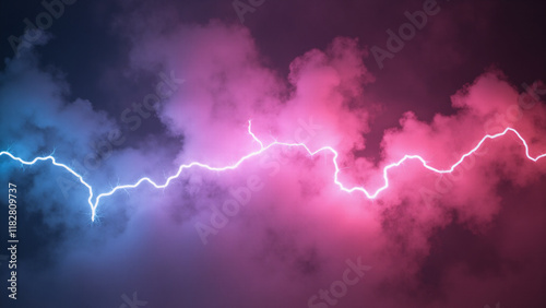 Abstract orange and blue neon background. Generative ai.