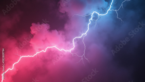 Abstract orange and blue neon background. Generative ai.