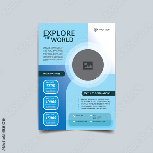 Travel agency poster template