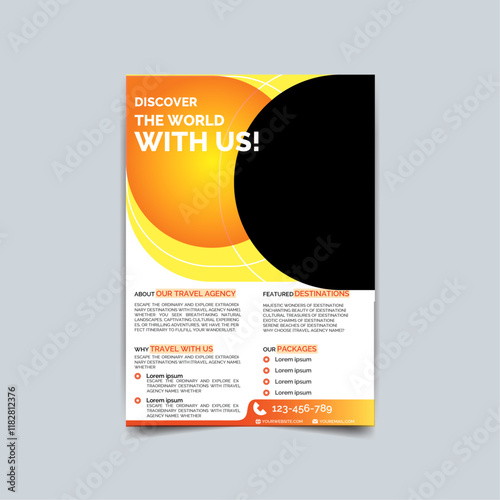 Travel agency flyer design template