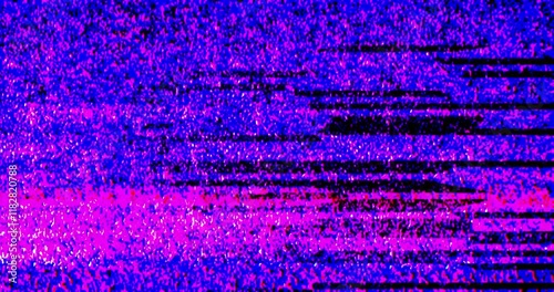 Glitch noise static television, video effects stripes background. Tv screen noise glitch effect. Scan lines interference. Distorted VCR