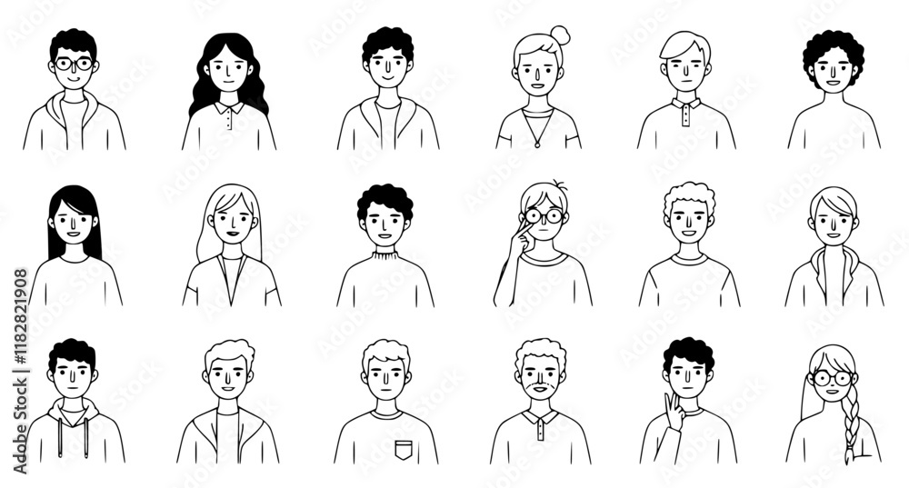 Characters with different gestures doodle line cartoon illustration set. Nonverbal communication signs linear vector people collection
Characters with different gestures doodle line cartoon illustration set. Nonverbal communication signs linear vector people collection