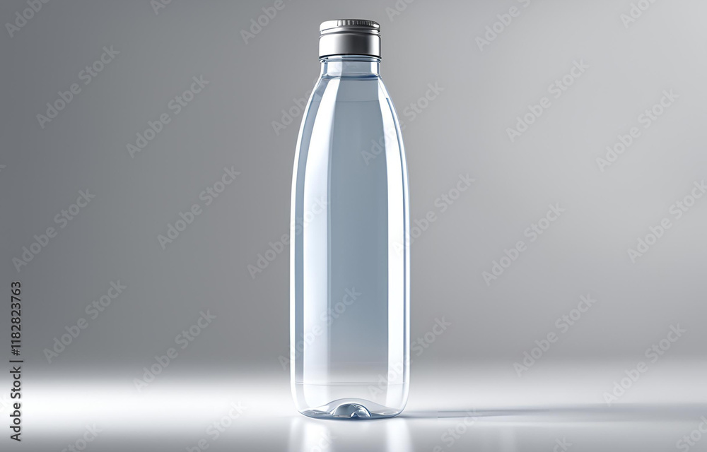 3D Render of Plastic Water Bottle on White Background 3D Render of Plastic Water Bottle on White Background