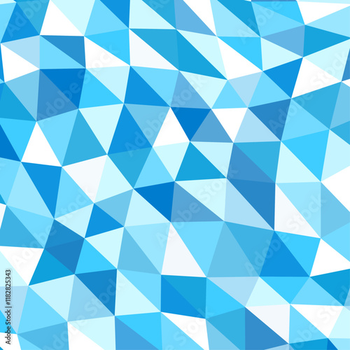 青色をベースにしたポリゴンの背景イラスト　アスペクト比1：1バージョン