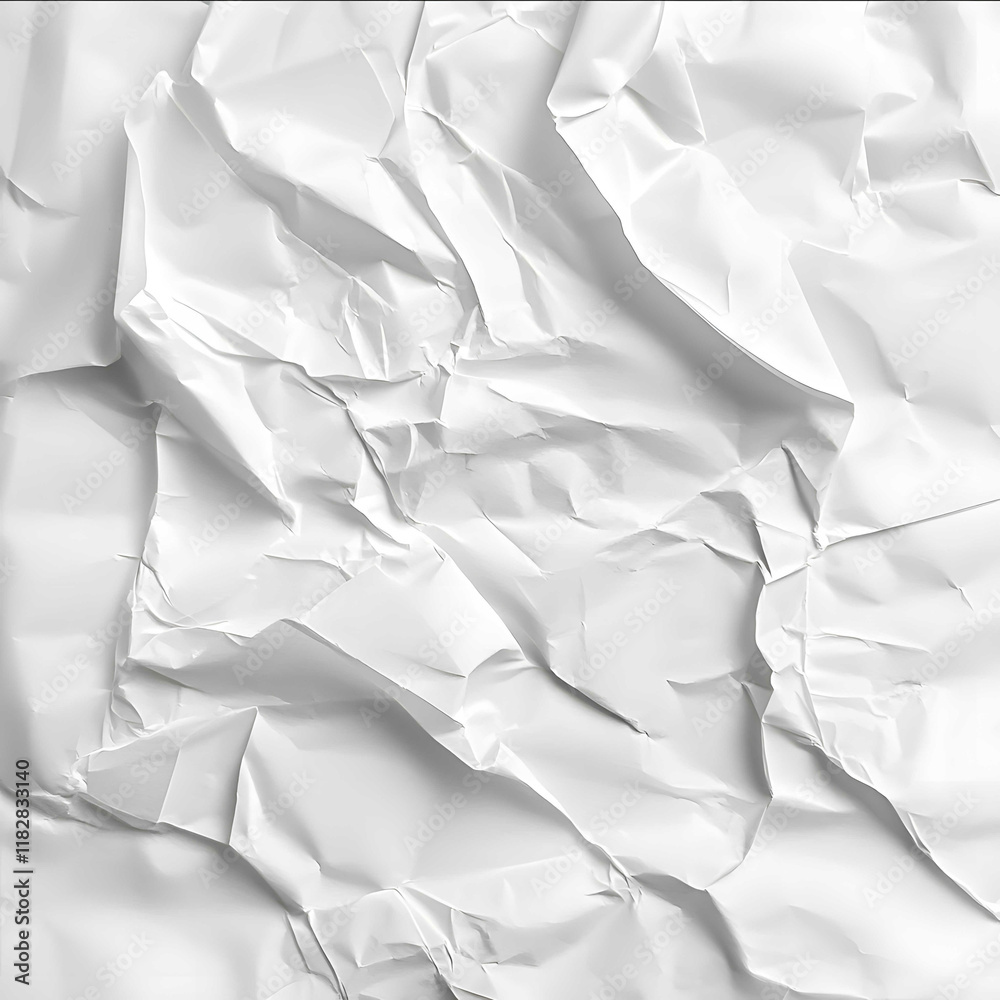 Obraz premium creased paper white background
