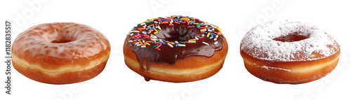 Wallpaper Mural donuts isolated on white Torontodigital.ca