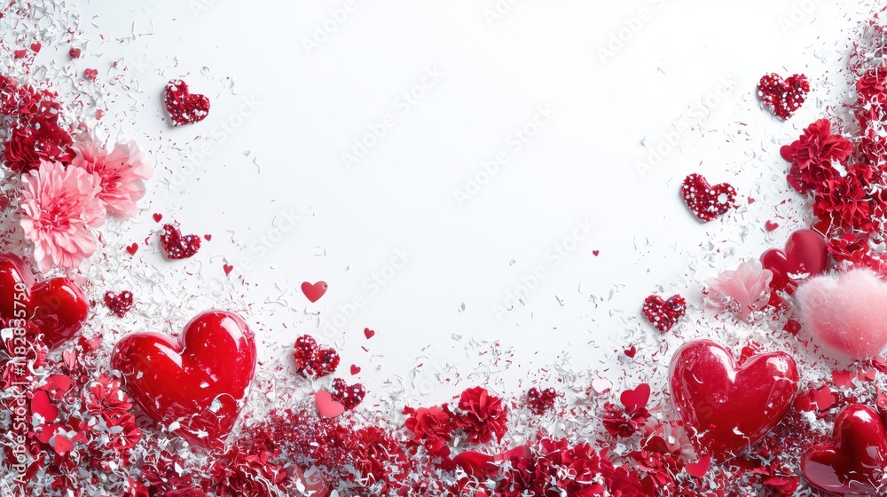 Free romantic floral and hearts background Free romantic floral and hearts background