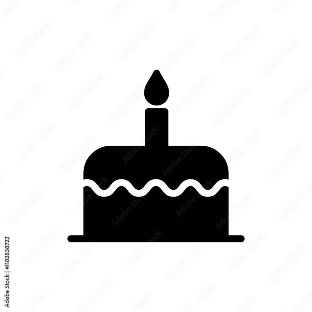Cake icon vector illustration. Cake sign and symbol. Birthday cake icon Cake icon vector illustration. Cake sign and symbol. Birthday cake icon