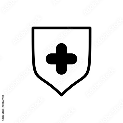 Health insurance icon vector illustration. Insurance document sign and symbol