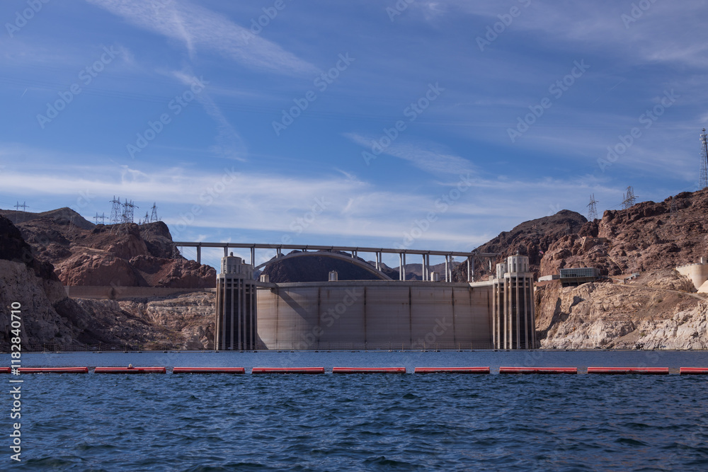 Hoover Dam viewed from Lake Mead, Nevada, USA Hoover Dam viewed from Lake Mead, Nevada, USA
