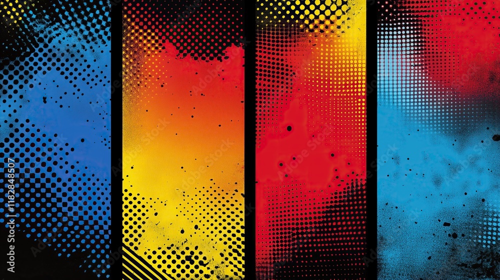 Fototapeta premium colorful comic book-style page panel background