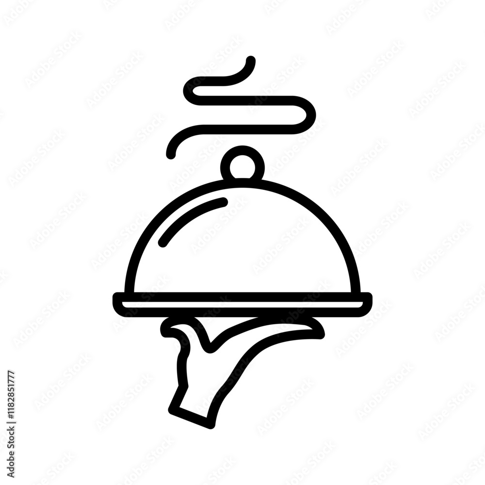 Fototapeta premium Hand and Tray icon design