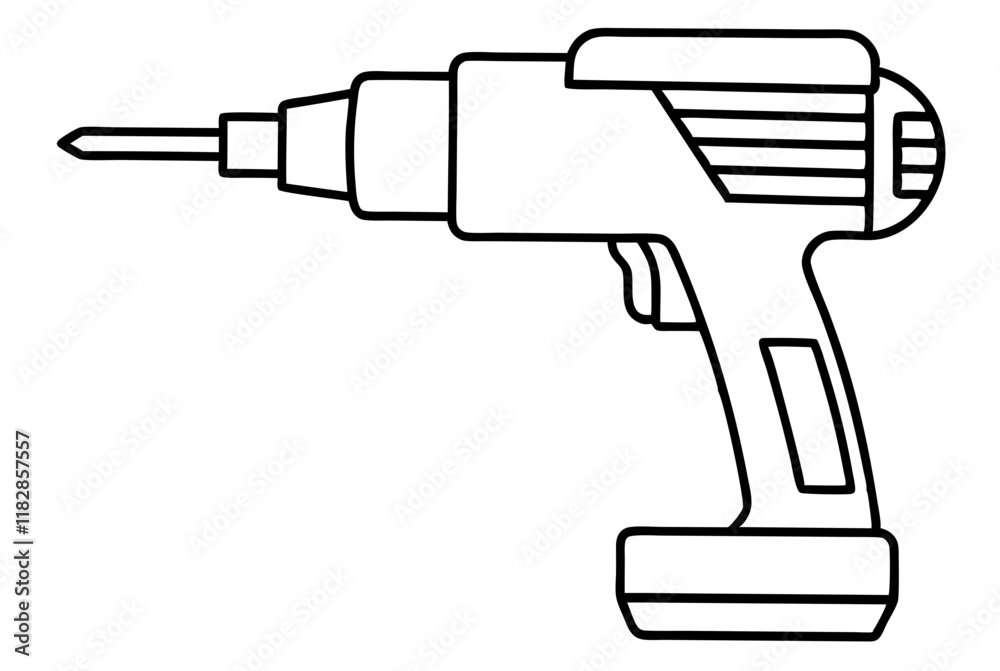 electric drill machine line art silhouette vector electric drill machine line art silhouette vector
