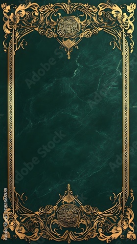 vintage background with golden frame