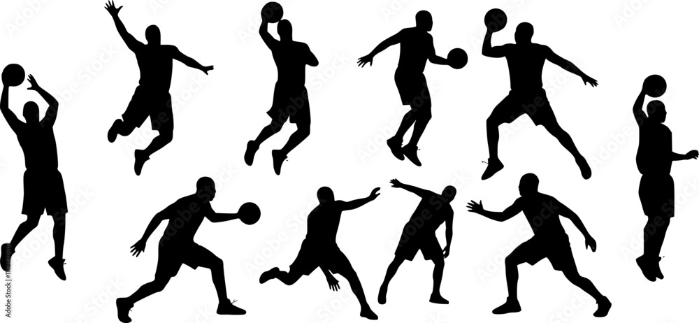 vector set of Basketball player silhouette
vector set of Basketball player silhouette