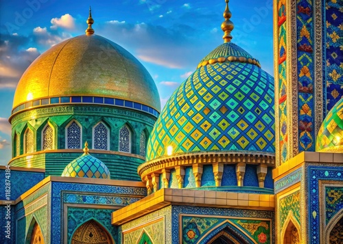 Heavenly mosques: urban exploration finds beauty.  Refined image for your profile. photo