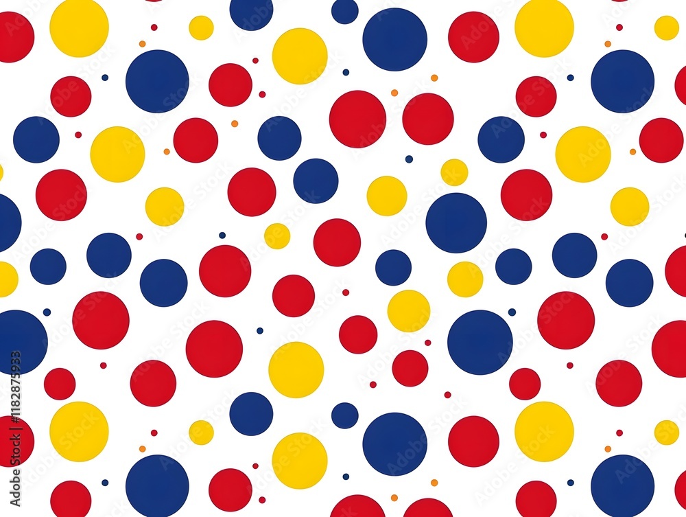 Red, Yellow, and Blue Circle Pattern