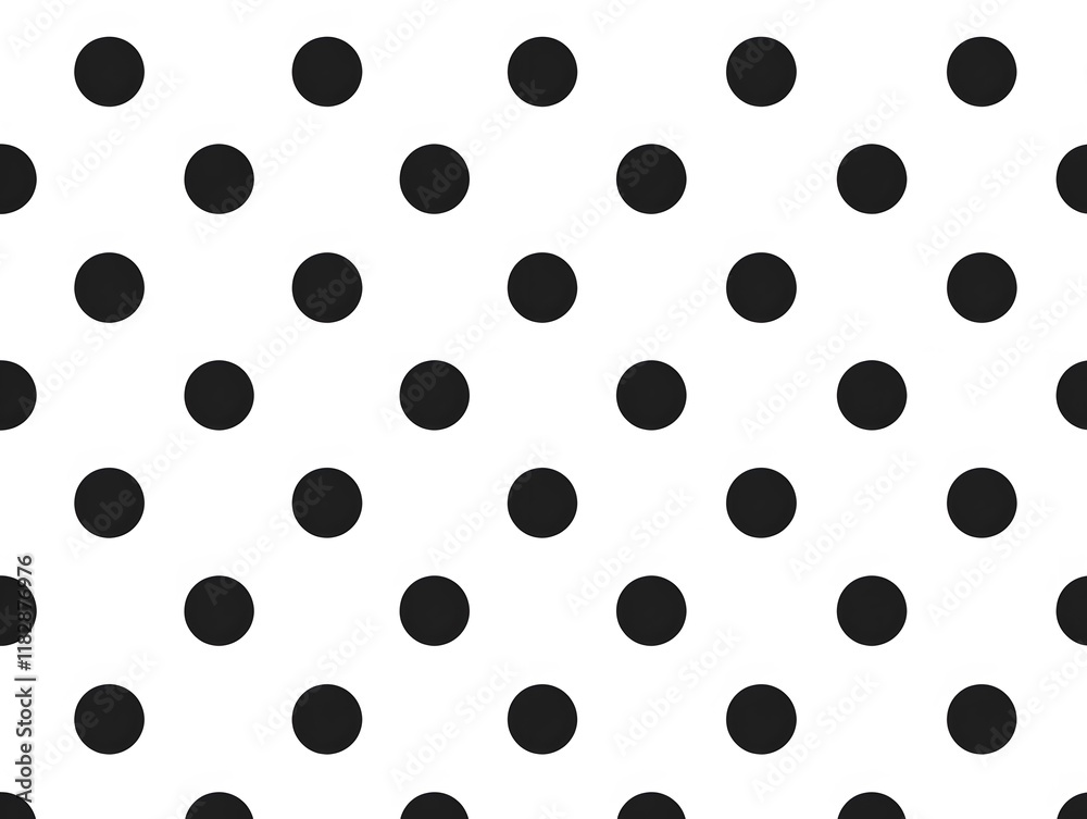 Repeating Pattern of Dark Grey Circles on White Background Repeating Pattern of Dark Grey Circles on White Background