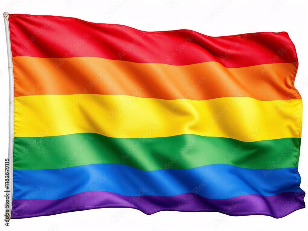 Fototapeta premium Rainbow flag symbolizing LGBTQ+ pride and diversity.