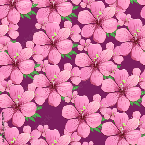 watercolor seamless pattern with vintage flowers. beautiful botanical print with colorful flowers. decorative any. bright spring or summer background. design. decor. textile