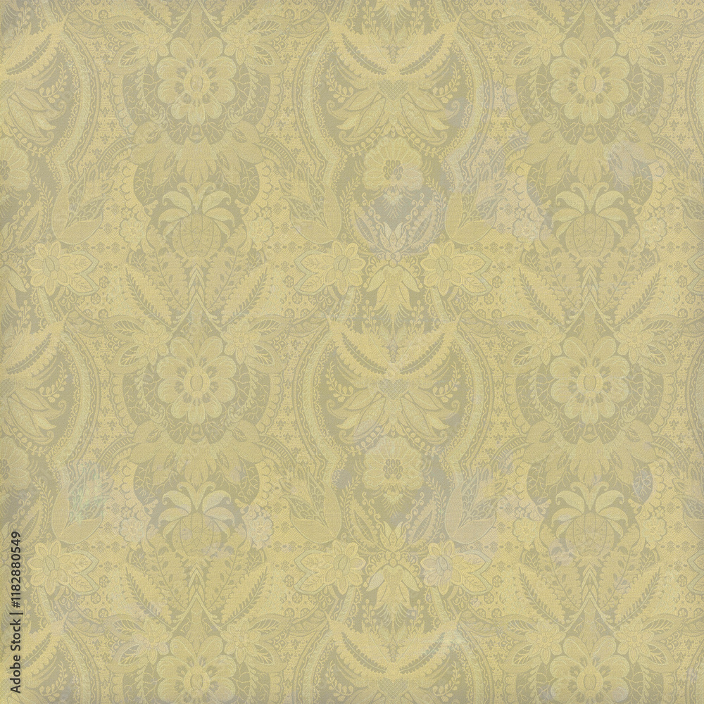 Background paper or fabric, with floral damask and baroque, seamless ornamental pattern Background paper or fabric, with floral damask and baroque, seamless ornamental pattern