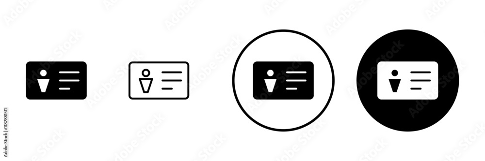 Obraz premium License icon vector. ID card icon. driver license, staff identification card