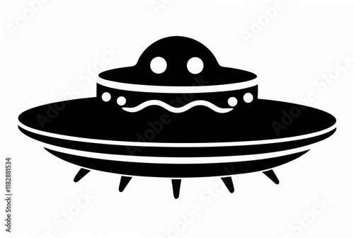  alien spaceship cake  silhouette vector