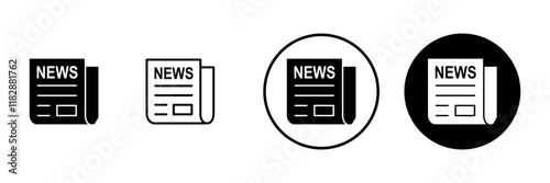 Newspaper icon vector. news paper sign and symbolign