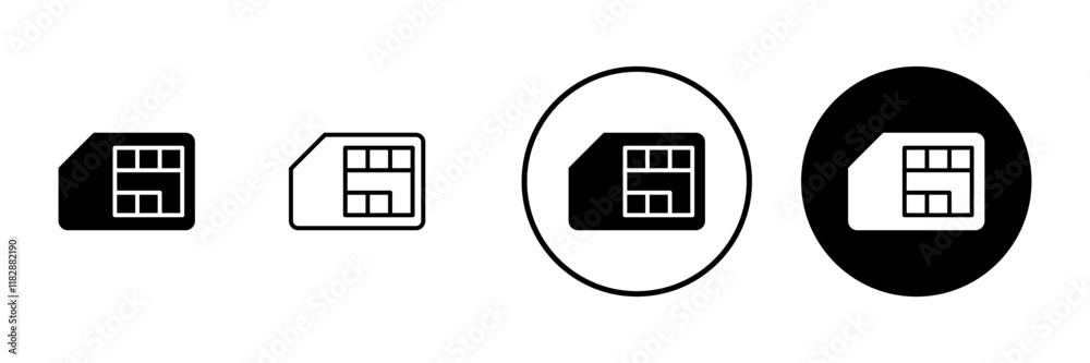 Sim card icon vector. dual sim card sign and symbol Sim card icon vector. dual sim card sign and symbol