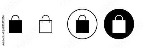 Shopping bag icon vector. shopping sign and symbol