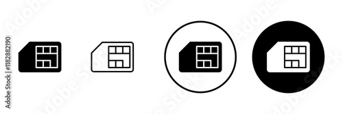 Sim card icon vector. dual sim card sign and symbol