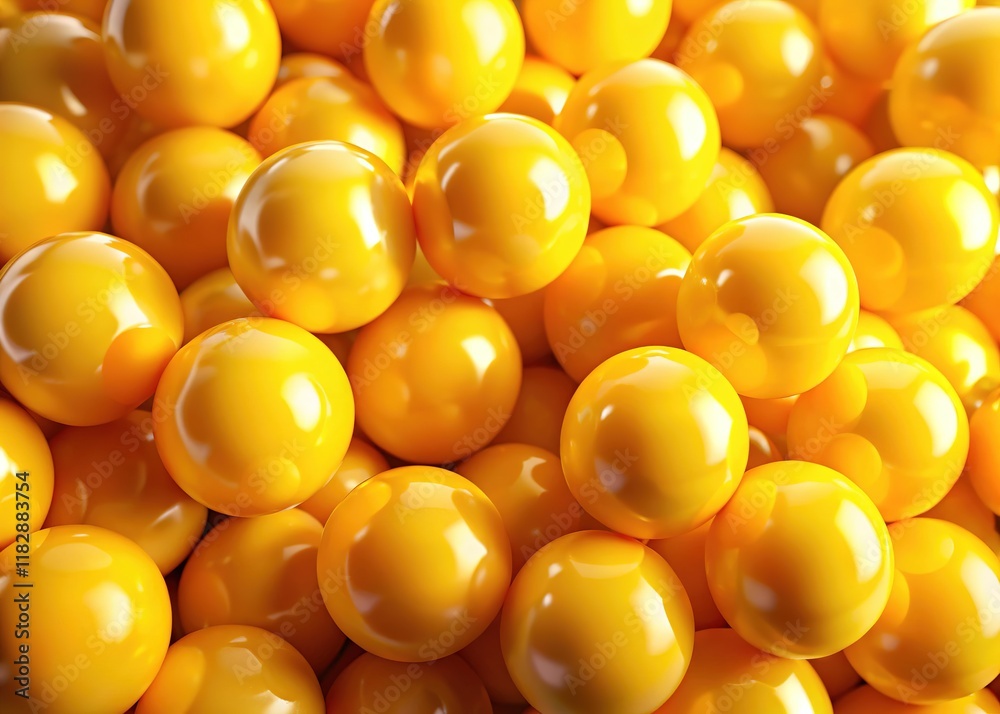 Bright Yellow Spheres on Two-Tone Background - Abstract Photography Bright Yellow Spheres on Two-Tone Background - Abstract Photography